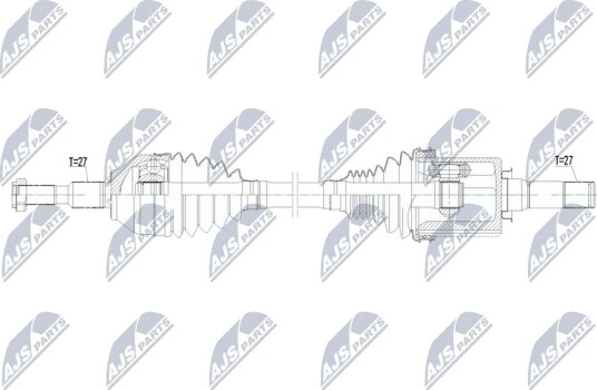 Drivaksel NTY NPW-FR-213