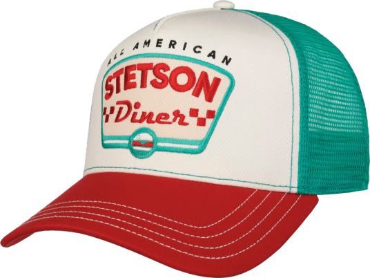 Stetson Trucker Cap All American Diner White/Red/Turquoise OneSize