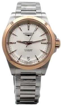 Longines Dameklokke L3.430.5.72.6 Conquest Sølvfarget/Stål Ø34 mm