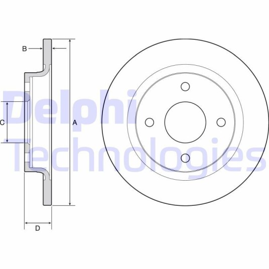 Bremseskive DELPHI BG4954C Bremseskive DELPHI BG4954C