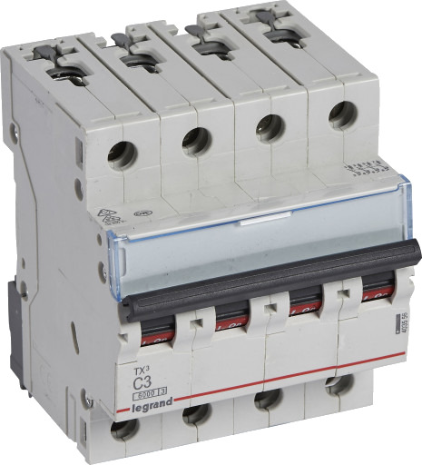 Legrand TX³ MCB automatsikring C3 4P 4M 6/6kA