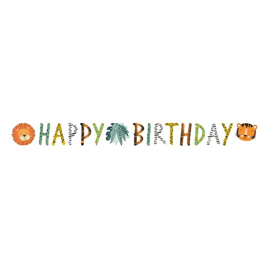 Riethmüller Girlander Happy Birthday Jungeldyr 9909353