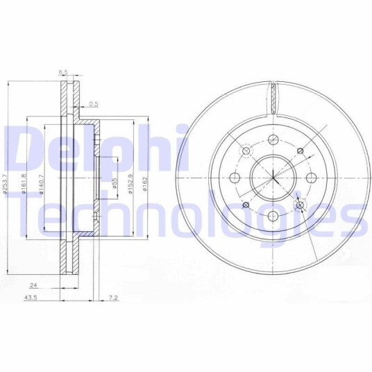 Bremseskive DELPHI BG4019
