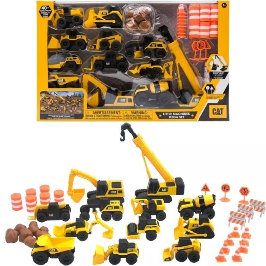 CAT Little Machines Mega Set Anleggsmaskiner og tilbehør 41 deler