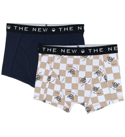The New Boxershorts 2 pack TnThe Navy Blazer The New 5 6 år 110 116 Boxershorts Beige Hvit Marineblå The New Boxershorts 2 pack TnThe Navy Blazer The New 5 6 år 110 116 Boxershorts Beige Hvit Marineblå