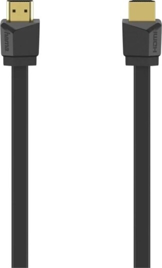 Hama Essential Line High Speed Hdmi Kabel Med Ethernet Hdmi Hann Til Hdmi Hann 1.5 M Skjermet Svart Flat 4 K 60 Hz 4096 X 2160 Støtte