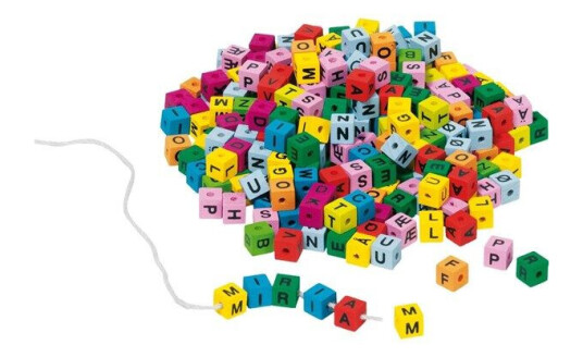 Goki Wooden Letter beads-color 300st. Goki Wooden Letter beads-color 300st.