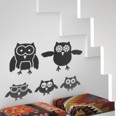 The Owls wallsticker av Alan Smithee, 40x26 cm The Owls wallsticker av Alan Smithee, 40x26 cm
