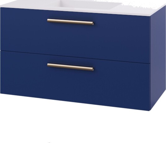 Linn Bad Ingrid D45cm Servantskap Blå / 100cm Linn Bad Ingrid D45cm Servantskap Blå / 100cm