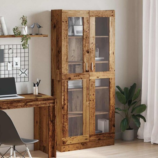 Highboard gammelt tre 82,5x30,5x185 cm konstruert tre 8721158602268