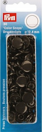 Prym Color Snaps Trykknapper i plast runde Mørkebrune 12,4 mm 30 stk.