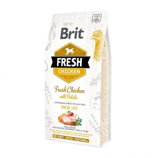 Brit Fresh Hundefôr Kylling med Potet Økologisk 2,5 kg