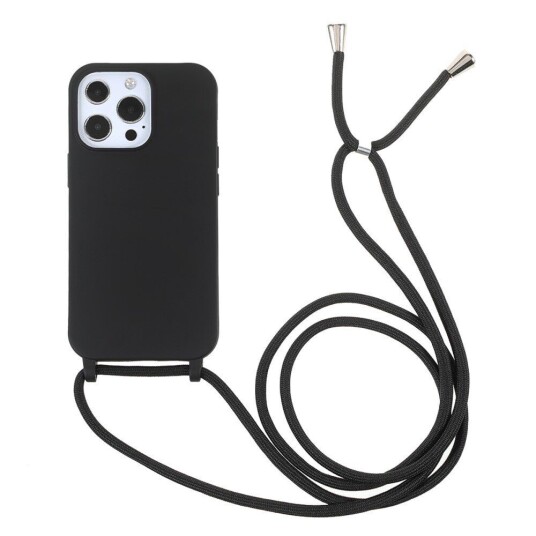 INCOVER iPhone 13 Pro Max Fleksibelt Deksel Med Stropp - Svart