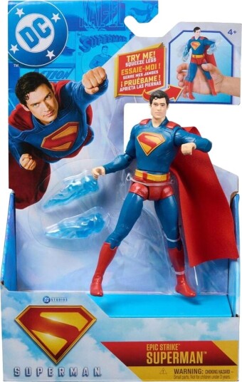 Spin Master DC Comics Epic Strike Superman Actionfigur 15 cm Fra 4 År