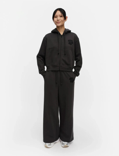 Marimekko Naturaali Unikko Placement   Black   XXL