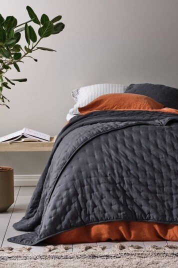 Jotex CALM sengeteppe - enkeltseng 180x260 cm Mørk grå 1665023-05-06 1665024-01-24 Jotex CALM sengeteppe - enkeltseng 180x260 cm Mørk grå 1665023-05-06 1665024-01-24