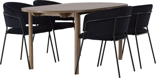 Spisegruppe Venture Home Andy Ø120 cm med 4st Selma Spisestoler