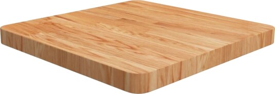 Firkantet bordplate lysebrun 50x50x4 cm behandlet heltre eik
