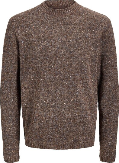 Jack & Jones Genser Jjeniel Knit Crew Neck Sn Brun