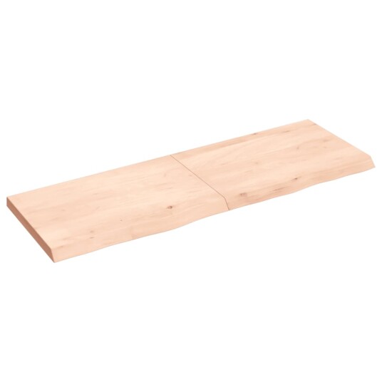 vidaXL Vegghylle 120x40x4 cm ubehandlet heltre eik