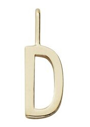 Design Letters Archetype Charm 10 mm Gold A-Z D Design Letters Archetype Charm 10 mm Gold A-Z D