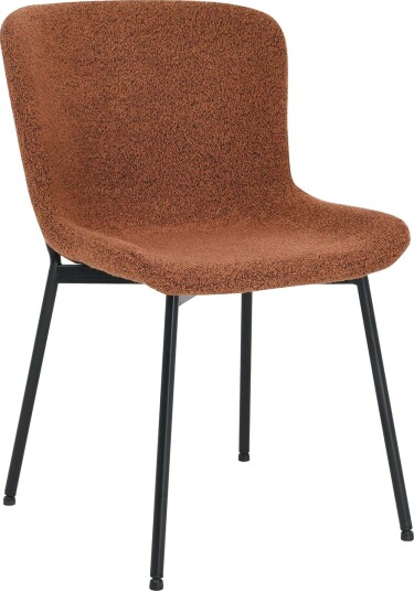 Stol HOME4YOU Manolo Rustbrun bouclé - Rustbrun