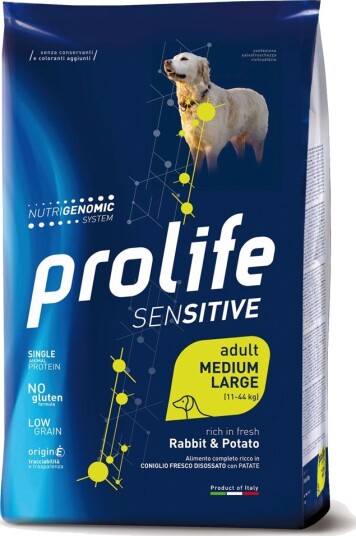Prolife Sensitive Adult Medium/Large Kanin & Poteter For Voksne Sett % 2 X 10 kg