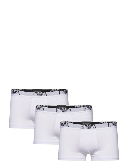 Emporio Armani Men"s Knit 3Pack Trunk   White   M