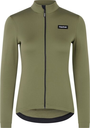 Gripgrab Women's Gravelin Merinotech Thermal Long Sleeve Jersey M Olive Green