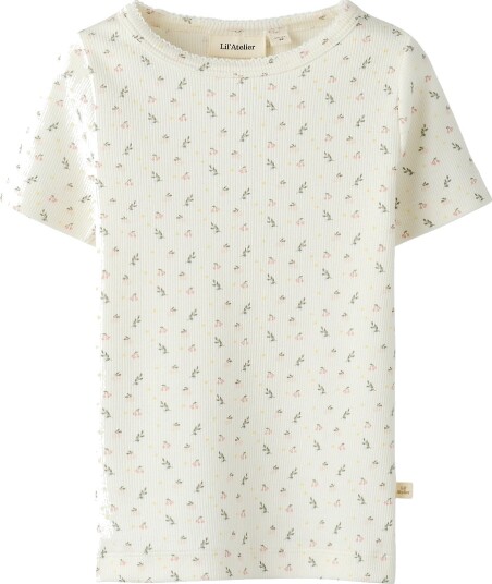 Lil"Atelier Nmfgago Ss Slim Top Lil Noos Cream 116