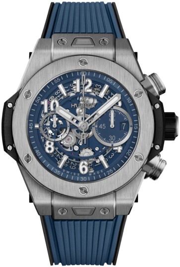 Hublot Herreklokke 421.NX.5170.RX Big Bang 44mm Blå/Gummi Ø44 mm