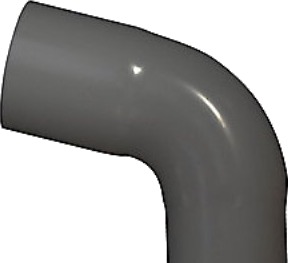 75 Mm X 75° Bøjning Grafit Plastmo