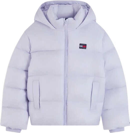 Tommy Hilfiger Hooded Shiny Puffer Jacket LAVENDER ICE 176