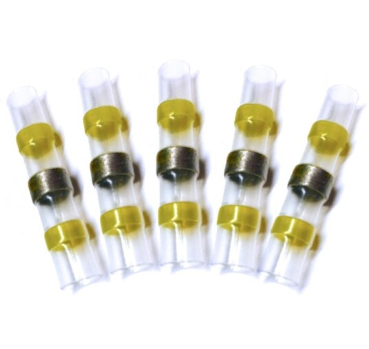 Fuse Lodde og krympekobling - 6.0mm - Gul 5x