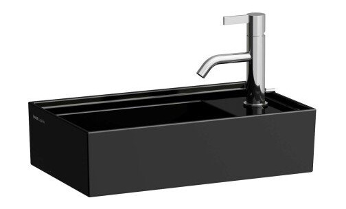 Kartell Laufen servant, 46x28 cm, høyre, sort Kartell Laufen servant, 46x28 cm, høyre, sort