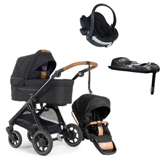 Barnevogn Komplett Emmaljunga Sento Ergo+ Outdoor Black + Besafe iZi Go Modular X2 Ink. Base