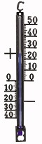Smijernstermometer utendørs 27x6 cm