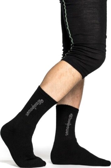 Woolpower Socks Logo 400 Black 40-44
