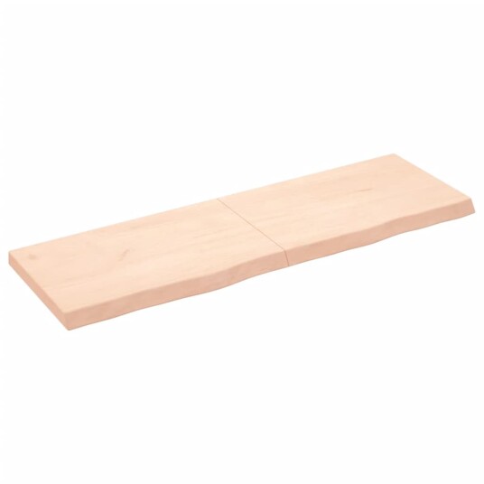 vidaXL Vegghylle 160x50x6 cm ubehandlet heltre eik