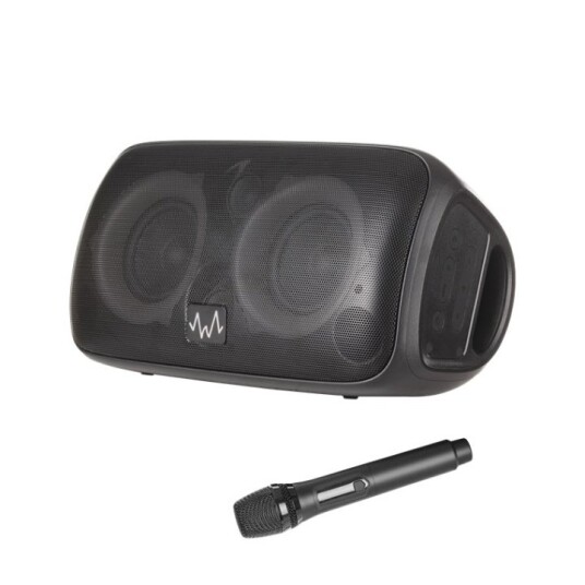 Waveaudio Wave Partyhögtalare bärbar Bluetooth-högtalare med mikrofon och LED-lampor för musiknjutning när som helst var som helst Waveaudio Wave Partyhögtalare bärbar Bluetooth-högtalare med mikrofon och LED-lampor för musiknjutning när som helst var som helst