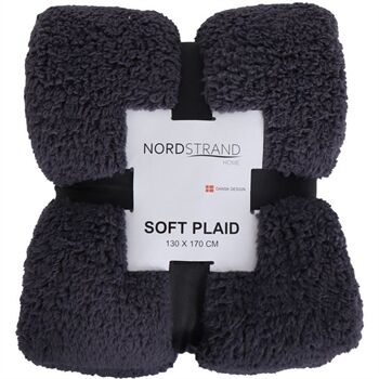 Borg Living Fleeceteppe Antrasittgrå 130x170 cm Teddy fleece Ekstra myk og fin Borg Living Fleeceteppe Antrasittgrå 130x170 cm Teddy fleece Ekstra myk og fin
