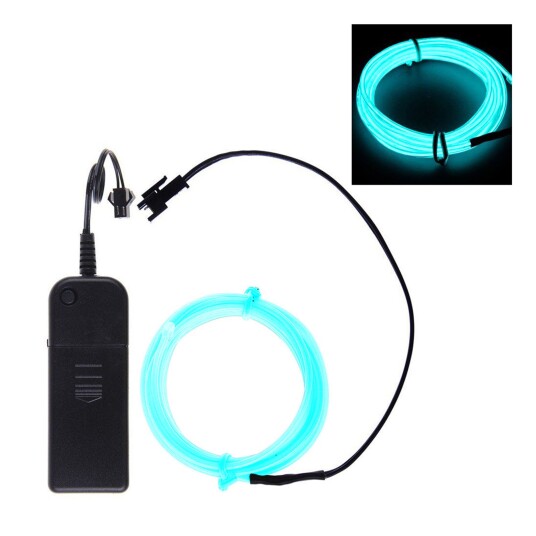 Catsson Int Group LTD El Wire Batteridrevet LED-slynge - Turkis