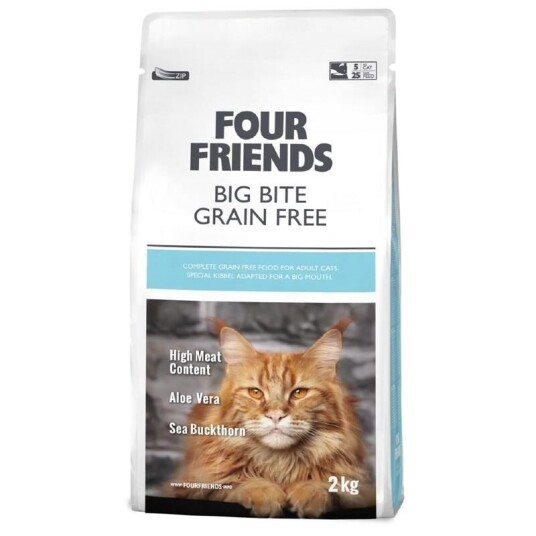 Four Friends Kornfri Tørrfôr til Store Katter 6 kg med Glukosamin
