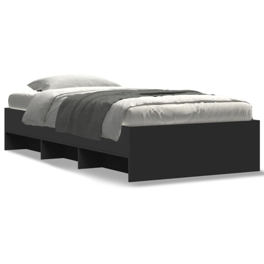  Sengeramme svart 90x190 cm konstruert tre 8721102857072