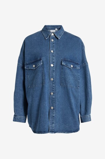 Vila - Skjorte viMalou L/S Oversize Denim Shirt - Blå