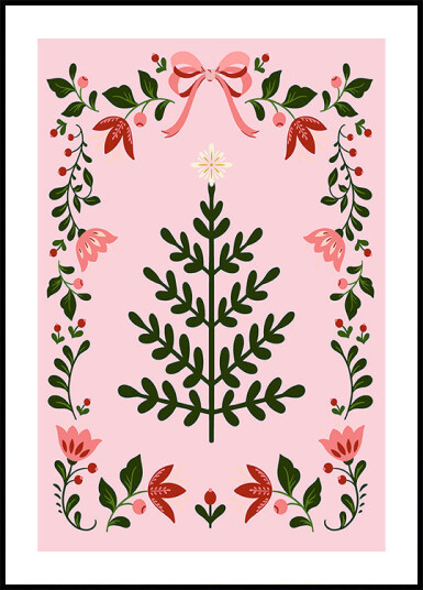 Pink Christmas Tree Plakat Plakat / 50x70cm
