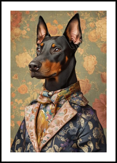 Dapper Doberman Gentleman Plakat / 40x50