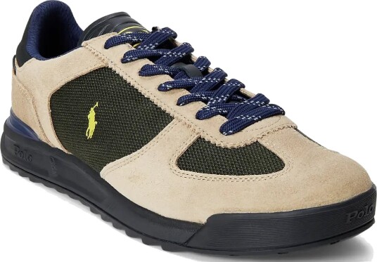 Polo Ralph Lauren Varick Suede Paneled Sneaker Khaki green 41