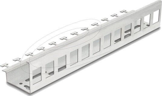 Delock Keystone-Adapter Metall Din-Skinnemonterbar Veggmonterbar 12 Porter 90631