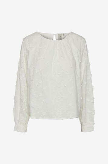 Y.A.S - Bluse yasMenusa LS Top S - Hvit